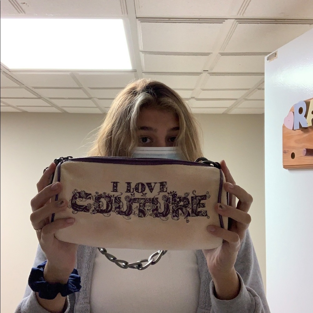 Pink juicy couture velour y2k barrel bag